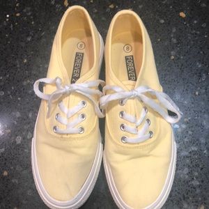 Forever 21 yellow tennis shoes size 8